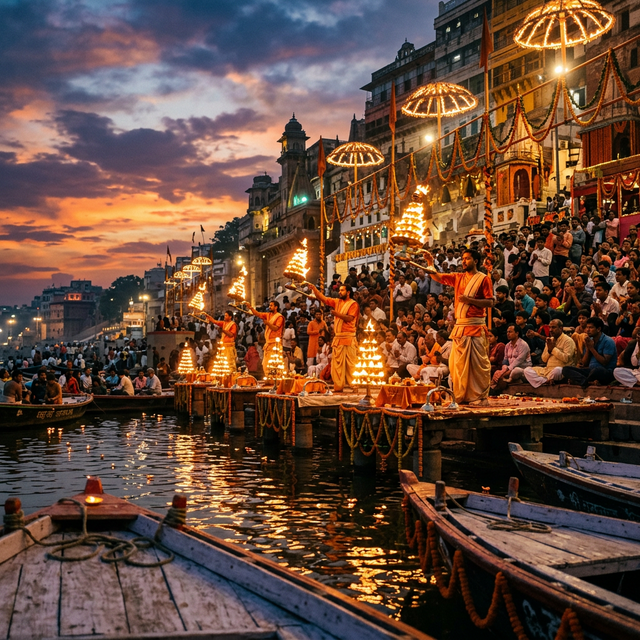 Majestic Sunset & Aarti